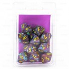 Festive Set of 10 D10 Dice (Mosaic/Yellow) Dice