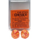 Ghostly Glow Set of 10 D10 Dice (Orange/Yellow)