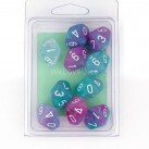 Nebula Set of 10 D10 Dice (Wisteria/White Luminary) Dice