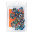 Nebula Set of 10 D10 Dice (Oceanic/Gold) Luminary