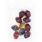 Nebula Set of 10 D10 Dice (Primary/Turquoise) Luminary