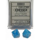 Luminary Set of 10 D10 Dice (Sky/Silver)