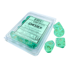 Borealis Set of 10 D10 Dice (Light Green/Gold Luminary) Dice