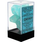 Frosted 7-Piece Dice Set (Teal/White) Dice