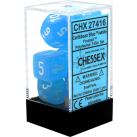 Frosted 7-Piece Dice Set (Caribbean Blue)