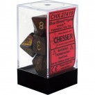 Scarab 7-Piece Dice Set (Blue Blood/Gold) Dice