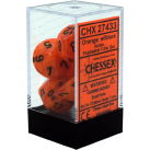 Vortex 7-Piece Dice Set (Orange/Black) Dice