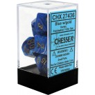 Vortex 7-Piece Dice Set (Blue/Gold) Dice