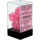 Frosted 7-Die Set (Pink/White) Dice