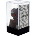 Velvet 7-Piece Dice Set (Black/Red) Dice