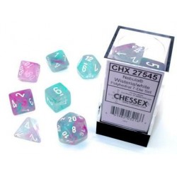 Nebula 7-Die Set (Wisteria/White Luminary) Dice