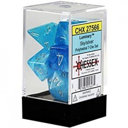 Luminary 7-Piece Dice Set (Sky/Silver) Dice