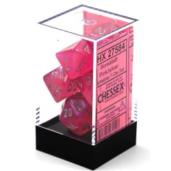 Borealis 7-Die Set (Pink/Silver Luminary) Dice