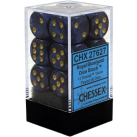 Scarab Set of 12 D6 Dice (Royal Blue/Gold) Dice