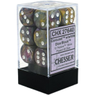 Festive Set of 12 D6 Dice (Carousel/White) Dice