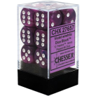 Festive Set of 12 D6 Dice (Violet/White) Dice