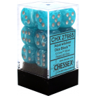 Cirrus Set of 12 D6 Dice (Aqua/Silver)