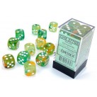 Nebula Set of 12 D6 Dice (Spring/White) Luminary 16mm