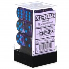 Nebula Set of 12 D6 Dice (Nocturnal/Blue) Luminary 16mm