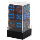 Nebula Set of 12 D6 Dice (Primary/Turquoise) Luminary 16mm