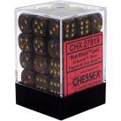 Scarab Set of 36 D6 Dice (Blue Blood/Gold) Dice