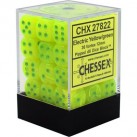 Vortex Set of 36 D6 Dice (Electric Yellow/Green) Dice