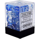 Nebula Set of 36 D6 Dice (Dark Blue/White)