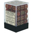 Glitter Set of 36 D6 Dice (Ruby/Gold)