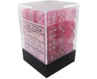 Ghostly Glow Set of 36 D6 Dice (Pink/Silver)