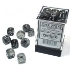 Borealis Set of 36 D6 Dice (Light Smoke/Silver) 12mm Luminary