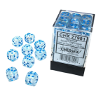 Borealis Set of 36 D6 Dice (Icicle/Light Blue) 12mm Luminary