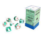 Gemini 7-Die Set (Mint Green White/Orange) Dice