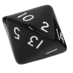 Opaque D16 (Black/White) Dice