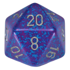 Speckled D20 34mm (Silver Tetra) Single Dice