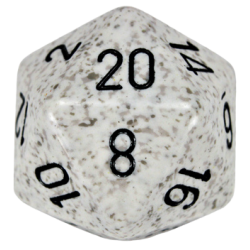 Speckled D20 34mm (Arctic Camo) Single Dice