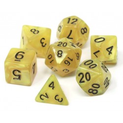 Poly Dice Set for RPGs (Gold Doubloons) Dice