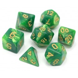 Poly Dice Set for RPGs (Absinthe) Dice