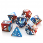 Poly Dice Set for RPGs (Copper/Turquoise Alloy)