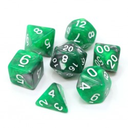 Poly Dice Set for RPGs (Emerald Ore) Dice