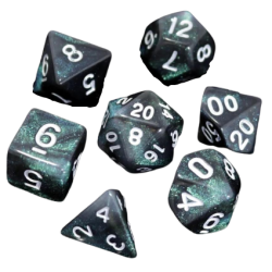 Poly Dice Set for RPGs (Everclear Aurora) Dice