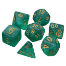 Poly Dice Set for RPGs (Hakuro/Gold)