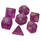 Poly Dice Set for RPGs (Sakura/Gold)