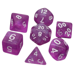 Poly Dice Set for RPGs (Sakura/White) Dice