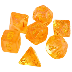 Poly Dice Set for RPGs (Fire Sprite) Dice