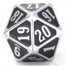 Metal MTG Roll Down Counter Shiny (Silver/Black)