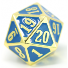 Metal MTG Roll Down Counter Shiny (Gold/Sapphire) Dice