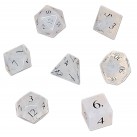 Clear Tourmaline 7 Piece Dice Set (White/Black)