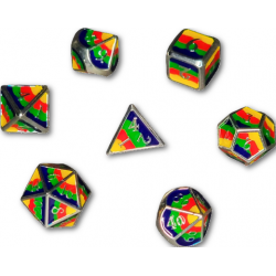 Pride Solid Metal 7 Piece Dice Set (Rainbow) Dice