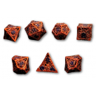 Spider Bite Hollow Metal 7 Piece Dice Set (Red/Black) Dice