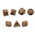 Steel Dragon Hollow Metal 7 Piece Dice Set (Bronze) Dice